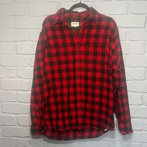 NWOT Red and Black Checkered Men's Casual Shirt size XL